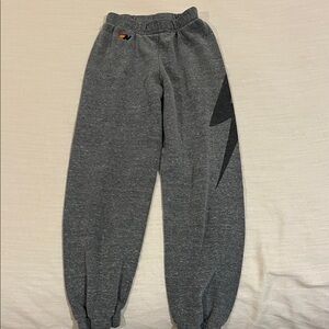 Aviator Nation Charcoal Joggers with Black Bolt